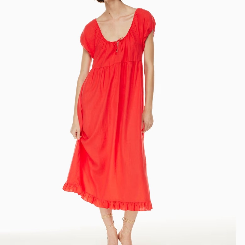 Aritzia - Wilfred Vibrant Red Midi Dress